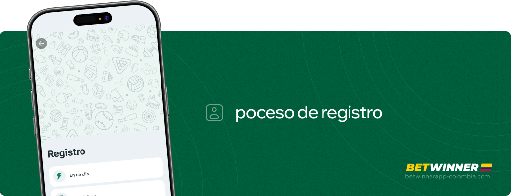 Proceso de registro Betwinner APP Colombia